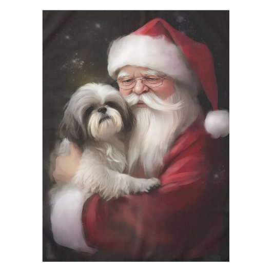 Shih Tzu zu Weihnachten Tischdecke (Vorderseite)