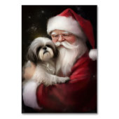 Shih Tzu zu Weihnachten Tischnummer (Vorderseite)