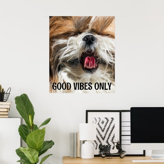 Shih tzu Zunge lustige Visionen benutzerdefinierte Poster (Heimbüro)