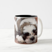 Shih Tzu Zweifarbige Tasse (VorderseiteRechts)