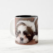 Shih Tzu Zweifarbige Tasse (Vorderseite Links)