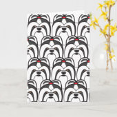 Shih Tzus Karte (Gelbe Blume)