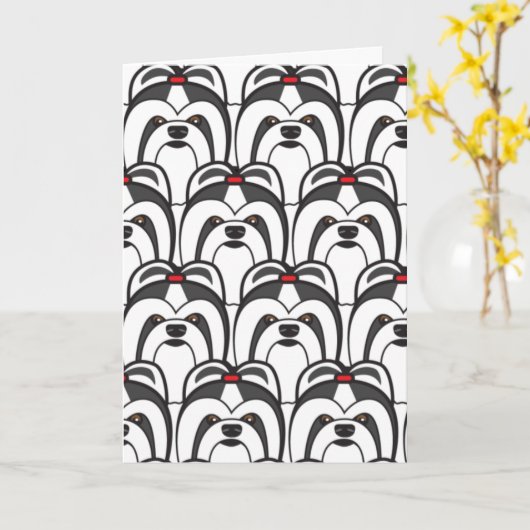 Shih Tzus Karte (Gelbe Blume)