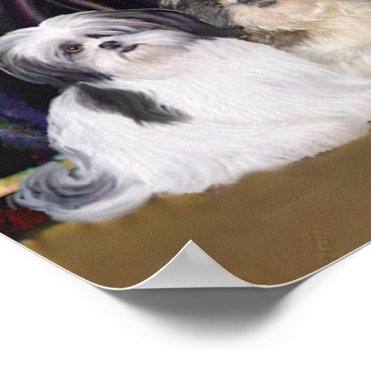 Shih Tzus (sieben) - Pfeifen Mutter Poster (Ecke)