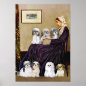 Shih Tzus (sieben) - Pfeifen Mutter Poster (Vorne)