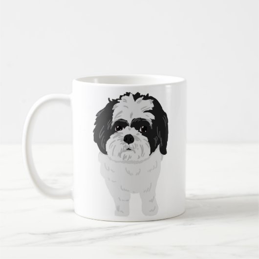 Shih--TzuTassen-Front und Hintern Kaffeetasse (Links)