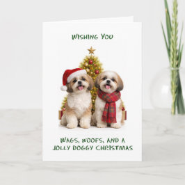 Shih Zhu Hunde Weihnachten