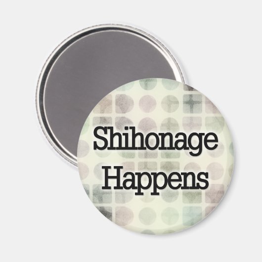 Shihonage Happens - Aikido Spaß Magnet (Vorderseite/Rückseite)