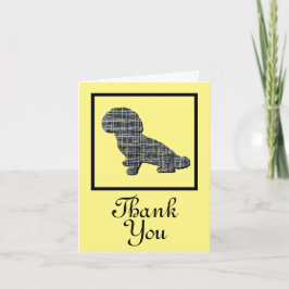 Shihpoo Dog SilhouetteVielen Dank Grußkarte Karte