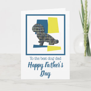 Shihpoo Hund Silhouette TriColor Vatertagskarte Karte