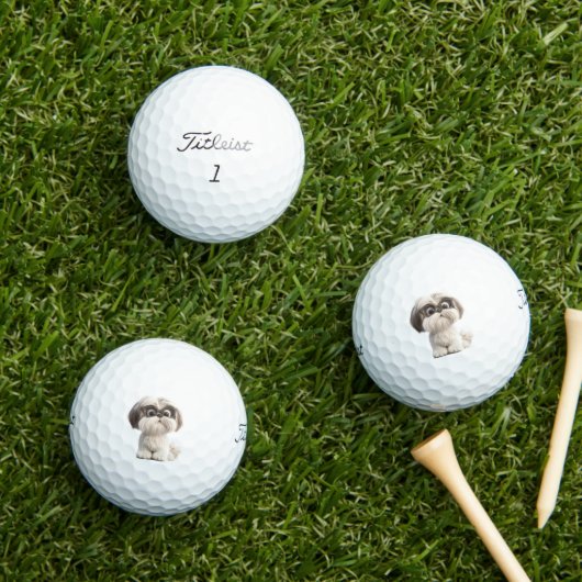 Shihtzu Golf Balls Golfball (Insitu Gras)