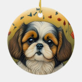 Shihtzu Welpengeschenk Keramik Ornament (Hinten)