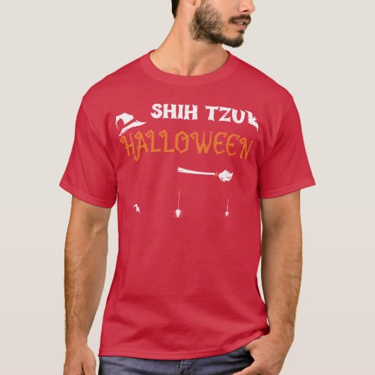 Shihzu Halloween Halloween T-Shirt (Vorderseite)