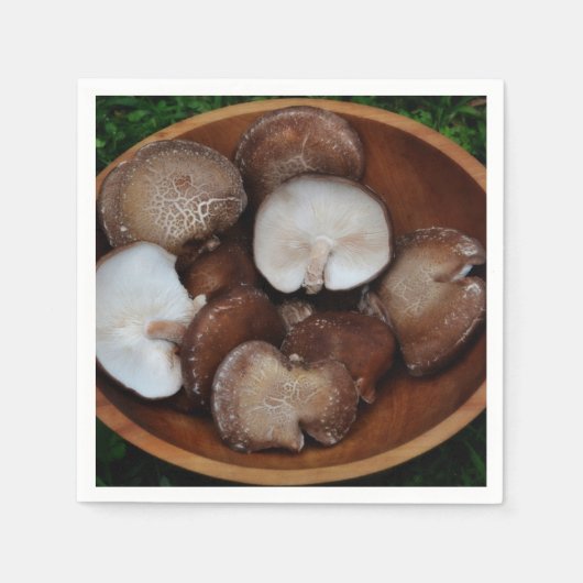 Shiitake Mushroom Paper Napkin Serviette (Vorderseite)