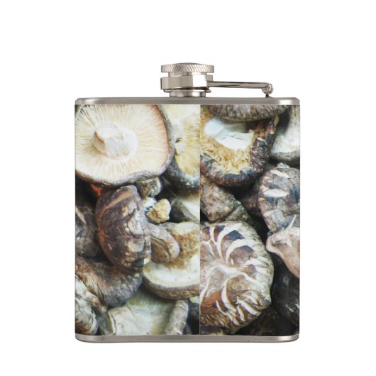 Shiitake Mushrooms Flachmann (Rückseite)