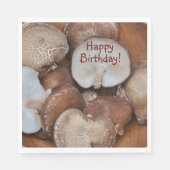 Shiitake Mushrooms Geburtstag Serviette (Vorderseite)