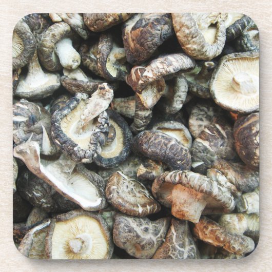Shiitake Mushrooms Getränkeuntersetzer (Vorderseite)