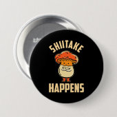 Shiitake-Pilz passiert Button (Vorne & Hinten)