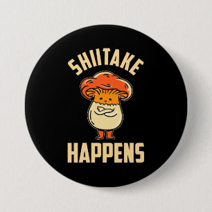 Shiitake-Pilz passiert Button