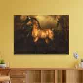 Shikoba Buckskin Pferd Stretched Canvas Print Leinwanddruck (Insitu (Wohnzimmer))