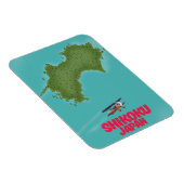 Shikoku Japan-Karte Magnet (Rechte Seite)