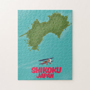 Shikoku Japan-Karte Puzzle