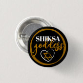 Shiksa Goddess Elegante Typografie Funny Jewish Button (Vorne & Hinten)