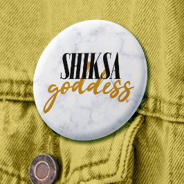 Shiksa Goddess Elegante Typografie Funny Jewish Button