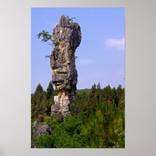Shilin-Felsnadeln Steinwald - Yunnan, China, Asien Poster