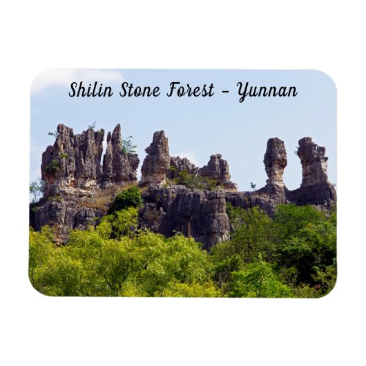 Shilin pinnacles Steinwald - Yunnan, China, Asien Magnet (Horizontal)