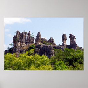 Shilin pinnacles Steinwald - Yunnan, China, Asien Poster