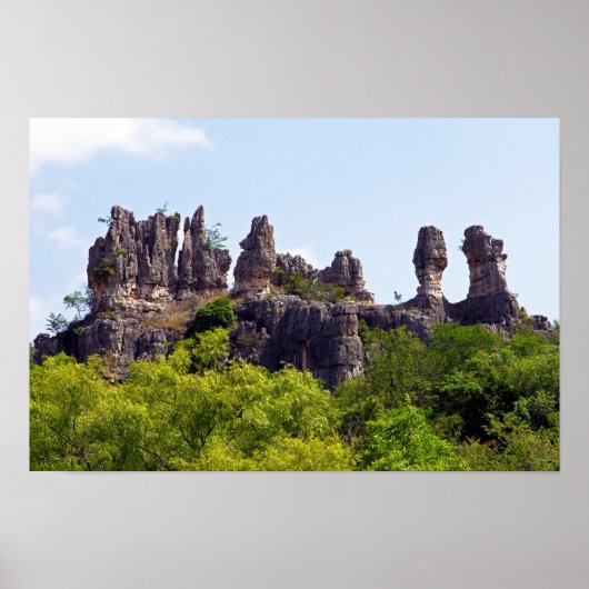 Shilin pinnacles Steinwald - Yunnan, China, Asien Poster (Vorne)