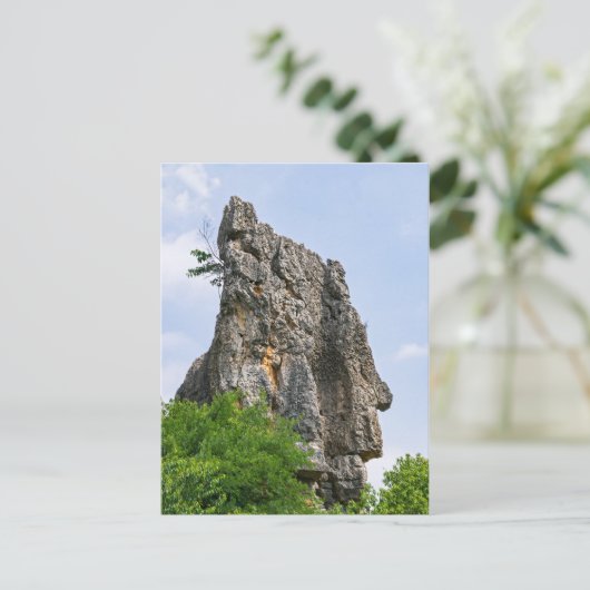 Shilin pinnacles Steinwald - Yunnan, China, Asien Postkarte (Stehend Vorderseite)