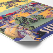 Shillong India Vintage Travel Poster (Ecke)