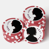 Shillouette Poker Jetons Mädchen mit benutzerdefin (Stapel)
