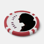 Shillouette Poker Jetons Mädchen mit benutzerdefin (Einzeln)