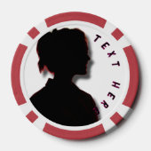 Shillouette Poker Jetons Mädchen mit benutzerdefin (Rückseite)