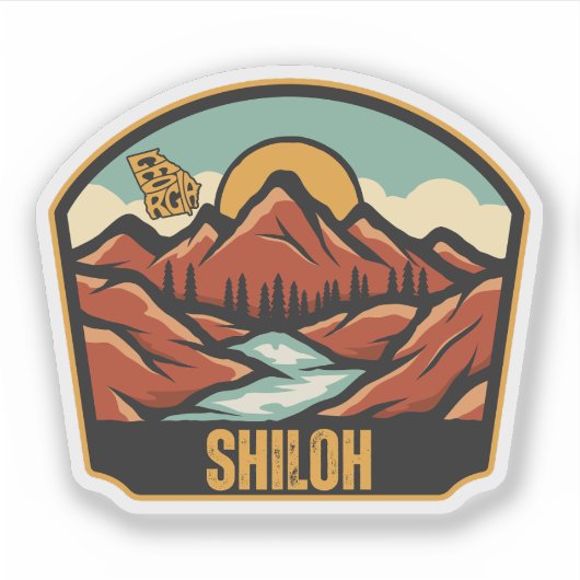 Shiloh, Georgien Aufkleber (Vorderseite)