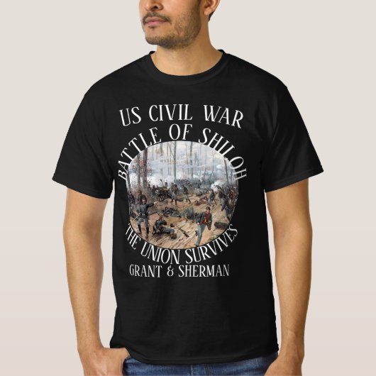 SHILOH US ZIVIL WAR GRANT & SHERMAN T-Shirt (Vorderseite)