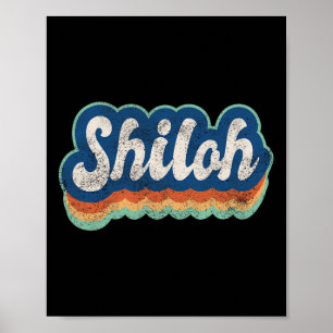 Shiloh Vorname Junge Vintage Stil 70er 80er Person Poster