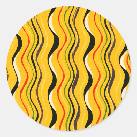 Shima-Shima, Japanese Pattern, Runder Aufkleber (Vorderseite)