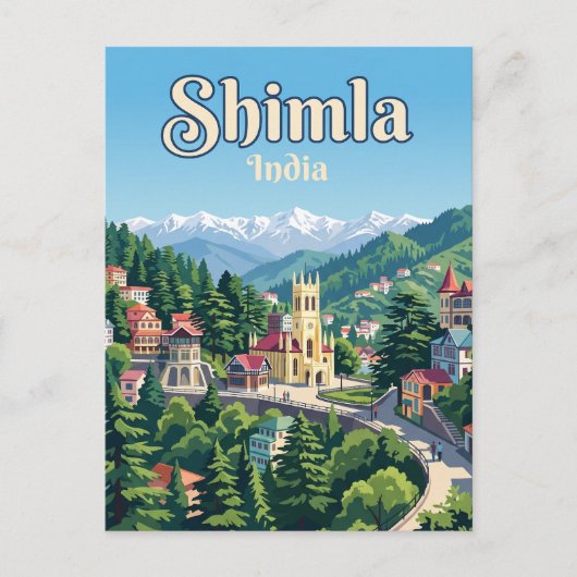 Shimla Indien Postkarte (Vorderseite)