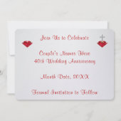 Shimmer 40-jähriges Jubiläum Speichern Sie die Dat Einladung (Rückseite)