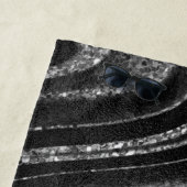 Shimmer Black Silver Glitzer Strandtuch (Beispiel)