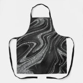 Shimmer Black und Glitzer Schürze (Vorderseite)