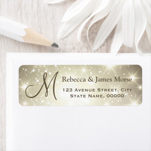 Shimmer Dazzling Glitzern sehen Monogramm Hochzeit (Insitu)