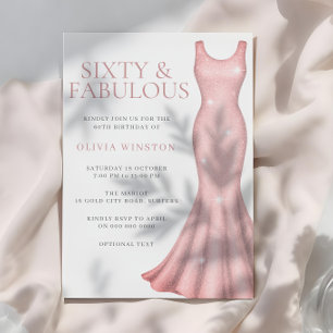 Shimmer Dress 60. Geburtstagsparty Einladung