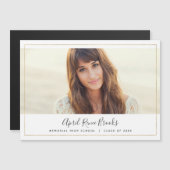 Shimmer Foto Abschluss Ankündigung Magnet (Vorne/Hinten)