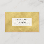 Shimmer Gold Dots Design Visitenkarte (Rückseite)