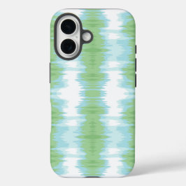 Shimmer Ikat in Green and Aqua iPhone 16 Hülle
